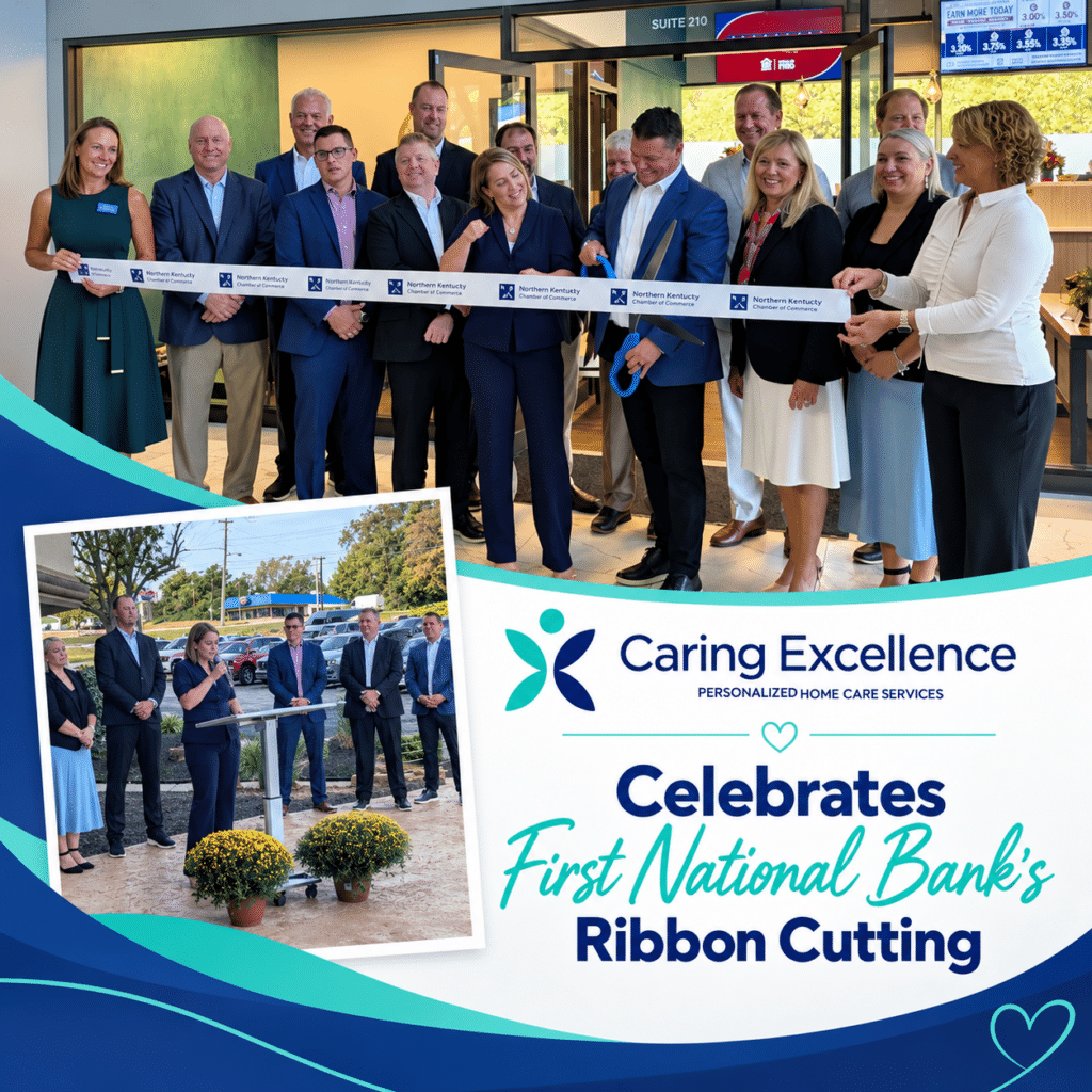 Caring Excellence Celebrates First National Bank’s Ribbon Cutting