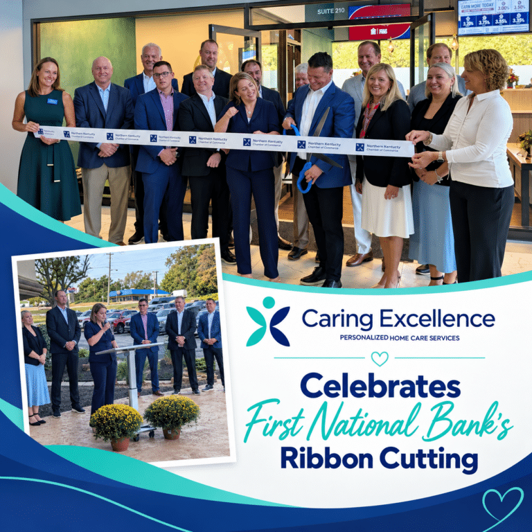 Caring Excellence Celebrates First National Bank’s Ribbon Cutting